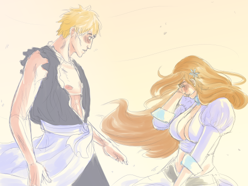 tappity-tap: (after Yhwach is defeated and everyone meets back up) Orihime: *takes Ichigo aside and 
