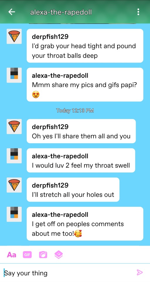 Derpfish129-Deactivated20200822:@Alexa-The-Rapedoll I&Amp;Rsquo;Ll Get Her On Her