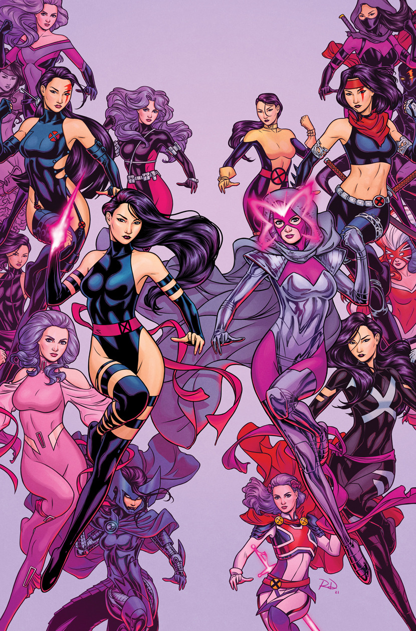 If we ever get Scarlet Witch (and I hope we do) this Russel Dauterman's  variant cover for Avengers Forever #1 has all the comic book based costumes  we need. : r/PlayAvengers