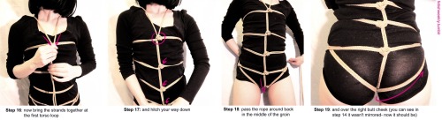 fetishweekly:Shibari Tutorial: Mirror Harness♥ Always practice cautious kink! Have your sheer