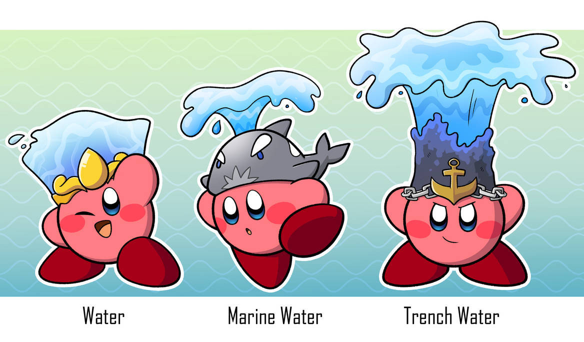 Maswartz — Water Kirby Evolution (Art Trade) by MixedUpMagpie...
