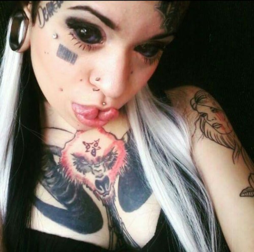 obsessedwithtattooedsluttybabes:  Marjorie Aleister  Fuck me…….this little cutie is on