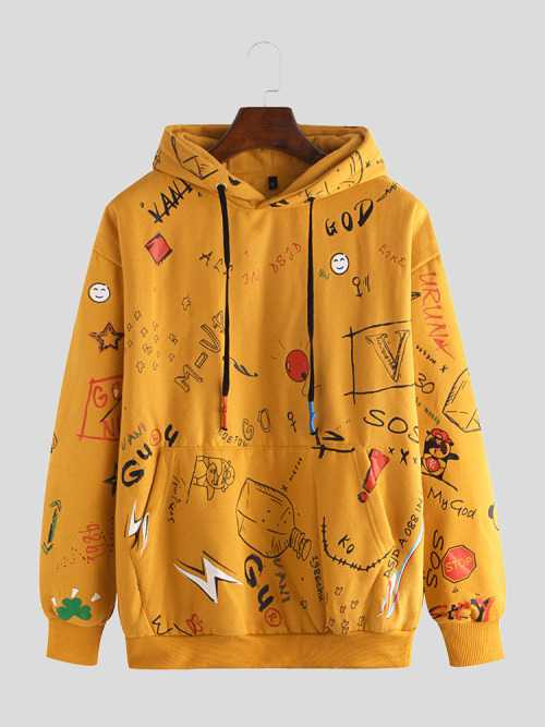 greatpuppyavenue: Funny Hand-painted Printed Pocket Long Sleeve Casual Hoodies Check out HERE 20% OF