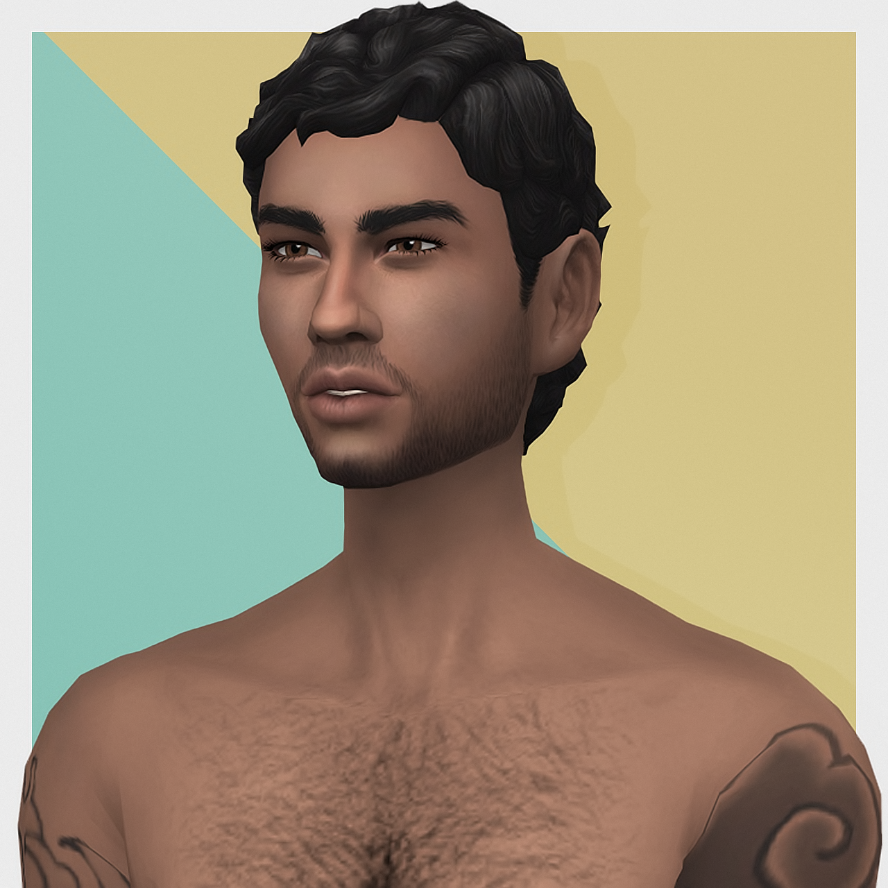 Busted Pixels Sp07 Medium Curly Male Hair Conversion Base Game