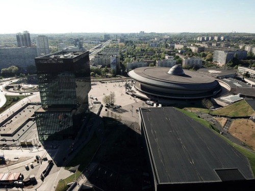 #drone #droneinstagram #photo #photography #photooftheday #katowice #city #view #droneview #spodek #