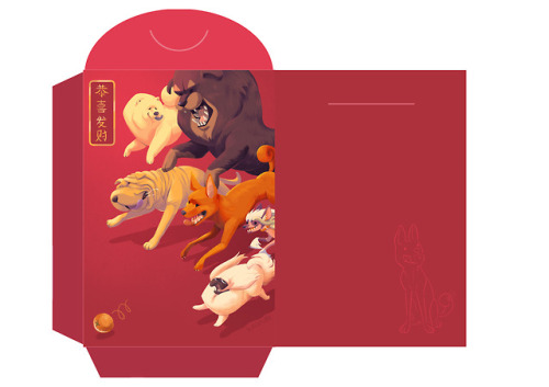 Happy Chinese New Year everyone! This year is a good excuse to draw so many good doggos. Saw lots of