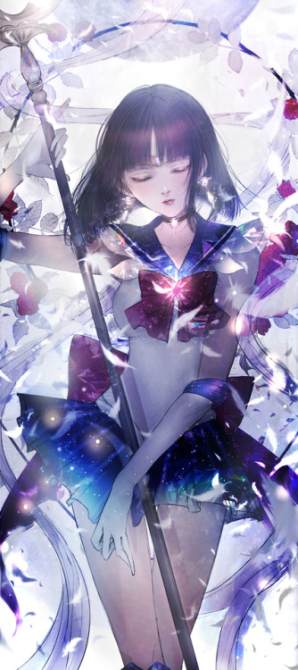 animepopheart:★ 皐月　恵 | 滅びの星☆⊳sailor saturn (sailor moon)✔ republished w/permission⊳visit my insta/ t