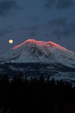 landscapeandanimals:  Sunset Moon | (Stensaas Images)   