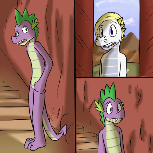 Spike’s Quest - Chapter 6: [156][157]  “Hey Spike?”  Barius approached him in the entrance way to the mountain.                “What?  Are you gonna bail on me too?"  Spike asked.               