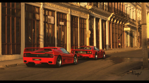wrooom:Sisters “Ferrari F50 and F40”By At1503