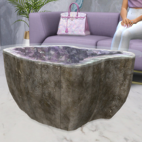 xplatinumxluxexsimsx: Amethyst Crystal Coffee Table Now on my Patreon! DOWNLOADEarly access - Public