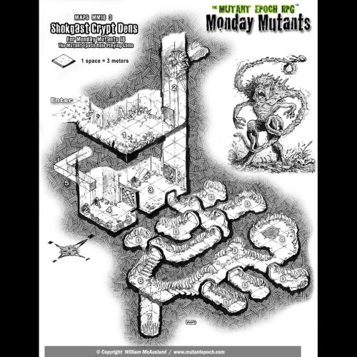 mutantlord:The vast Shokgast crypt-den This full page isometric map is included with last week&rsquo