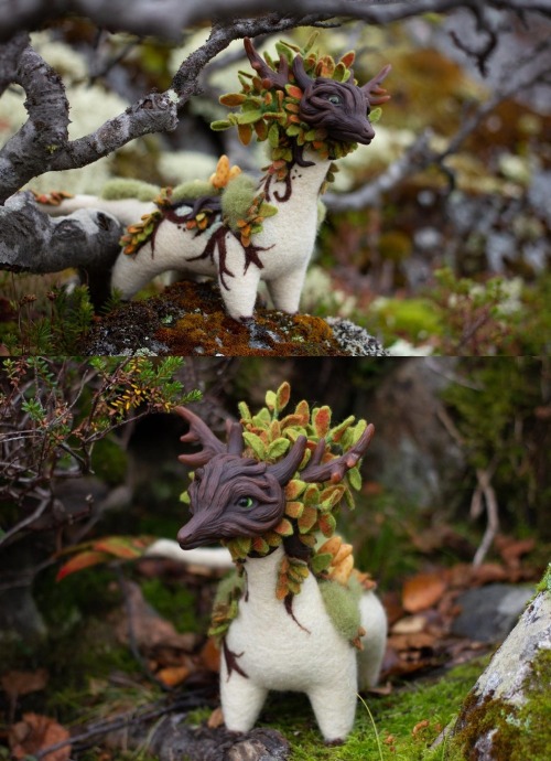 bitterradiolarite:sosuperawesome:Pumpkin and Forest DragonsAlena Bobrova on Etsy @hermitpolarbear @o