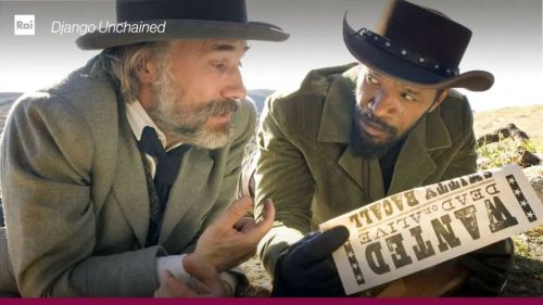 Alle 21.10 “Django Unchained” di Quentin Tarantino con Jamie Foxx, Christoph Waltz, Leonardo DiCaprio, Kerry Washington, Samuel L. Jackson #western...