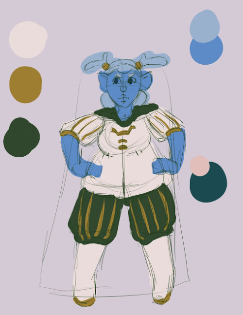 My color sketch of Fran in her ceremonial armor. I think it looks pretty cute so far.