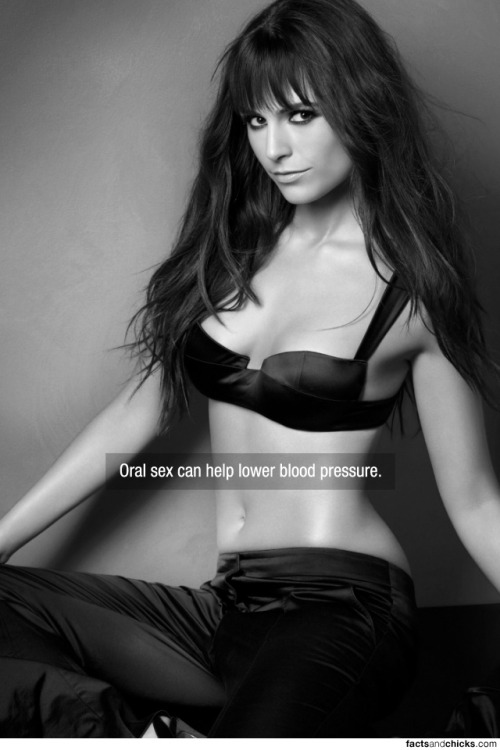 factsandchicks:  Oral sex can help lower blood pressure. source