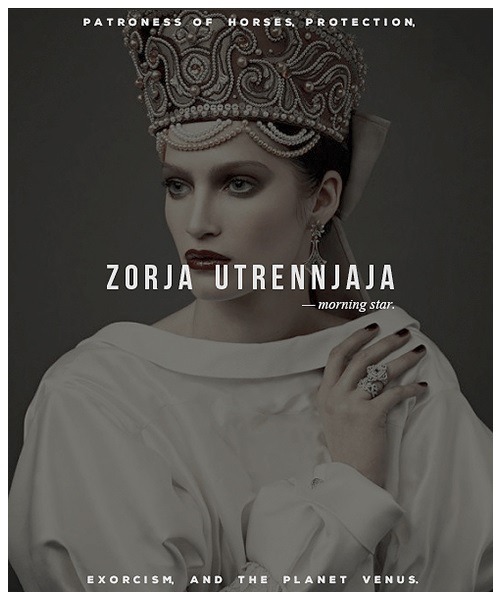 marlingra:vaesna:Slavic mythological figures [3/?] ↳ Zorja /Zora, Zarja, Zvezda, Zwezda, Danica. In 