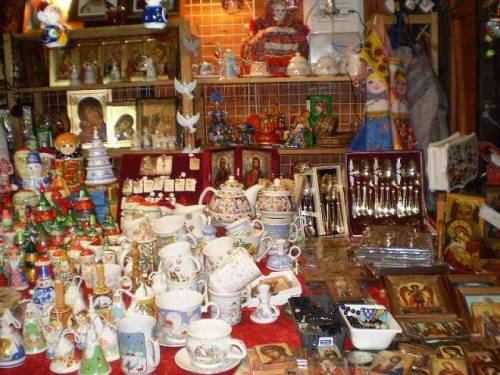 Merchandise offered in city Wroclaw, Poland, during Christmas market.