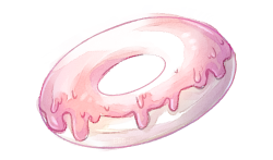 egg-e:a pink doughnut.