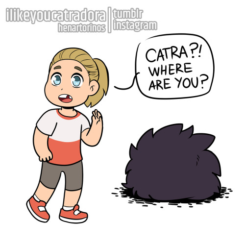 ilikeyoucatradora:Couldn’t help doing this. Baby Catra is all MANE. …. We have a p