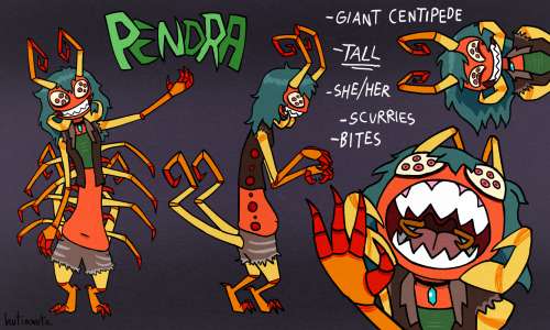 Pendra the centipede- some kind of bugsona