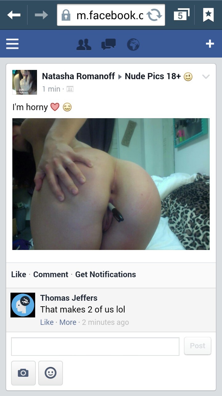 stolenpicsonly:  Facebook slut Natasha Romanoff posting slutty naked pics