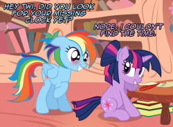Askpun:  I Heard Rainbow Dash Was Flying Around Looking For Twilight’s Watch, And