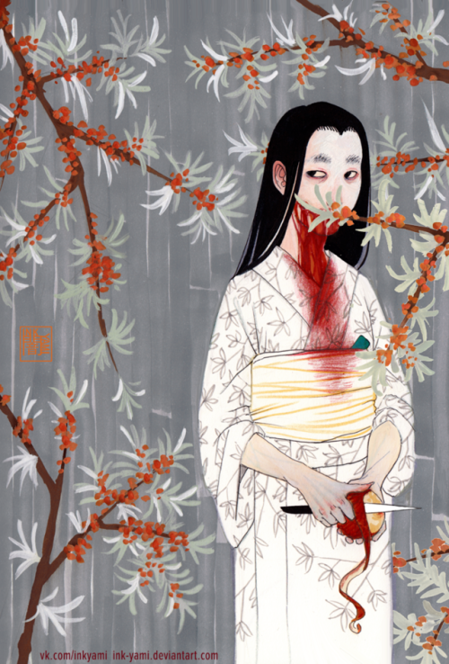 Kuchisake-onna (口裂け女) — a yokai from one of the most famous Japanese urban lege