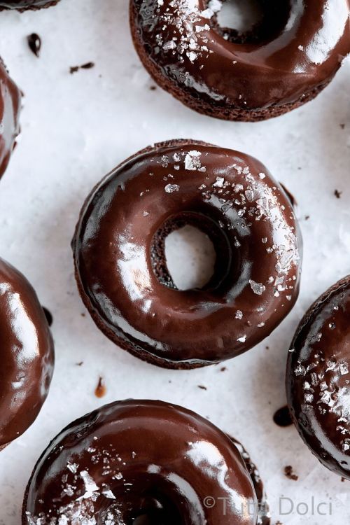 fullcravings:Baked Chocolate Buttermilk Doughnuts