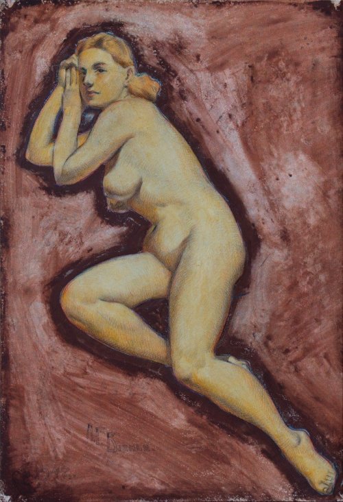 perhapsthesun:August Biehel, Nude (1942) August Biehle (American, 1885–1979)