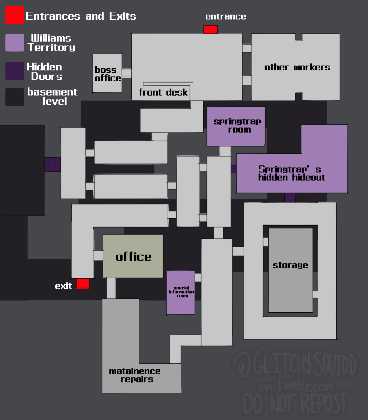 FNaF+ Map, cleared up w/ Cameras & (possible) names - Imgur