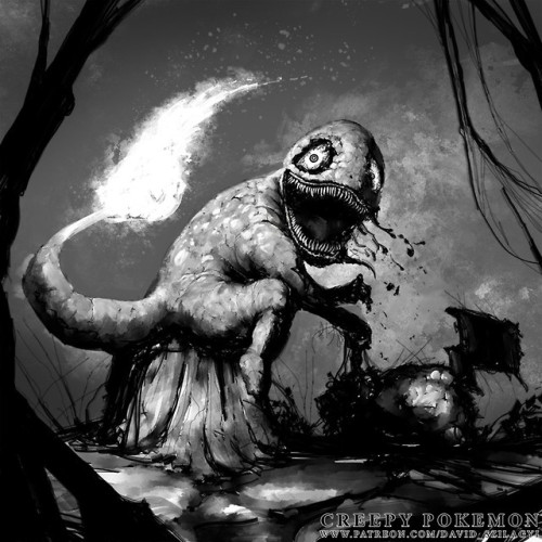 imagineians - sixpenceee - Creepy Pokemon by David Szilagyi....