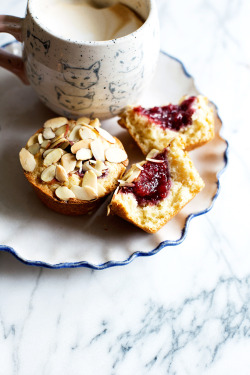 foodffs:  JAM FILLED ALMOND MUFFINSReally nice recipes. Every hour.Show me what you cooked!