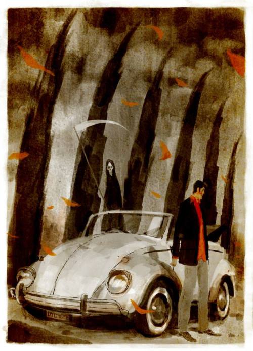 thomascampi: An hommage to Dylan Dog for the exhibition ” Dylan e motori” at the CArt ga
