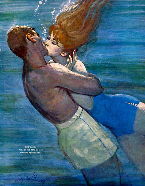 Illustration by Coby Whitmore.  Pete&rsquo;s arms went about her; his lips warmed against h
