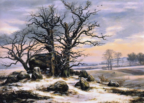 Megalith Grave near Vordingborg in Winter, Johan Christian Dahl, 1824-5