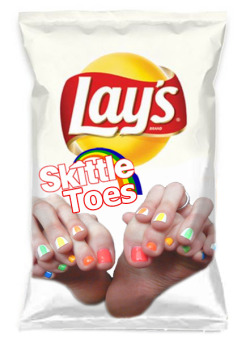 stateofdekay:  Thinking about delicious Potato Chip flavors….  Some of them themissarcana Skittle Toes came to mind.