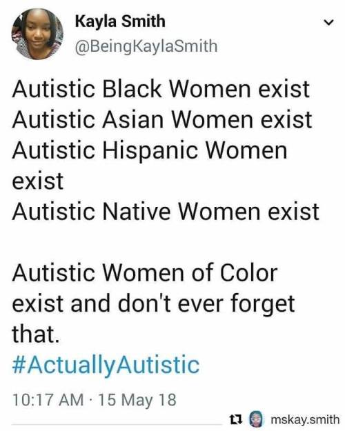 #Repost @mskay.smith (@get_repost)・・・#ActuallyAutistic #AutisticWomenOfColor #WomenOfColor #Women #W