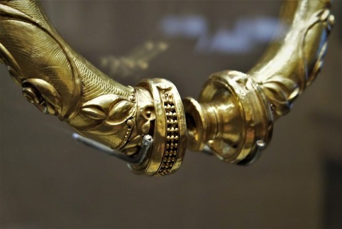 barbucomedie:Gold Tubular Collar from Lough Foyle, Northern Ireland dated to the 1st Century BCE on 