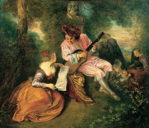 Antoine Watteau (1687-1721) - La Gamme d'Amour (1717)