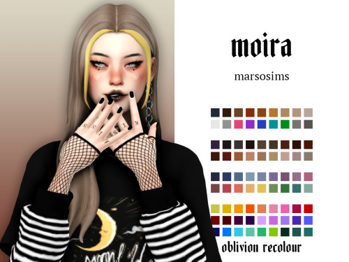 evoxyr: moira by @marsosims ☽  UV edited so the front strands can be coloured for e-girl vibes☽  