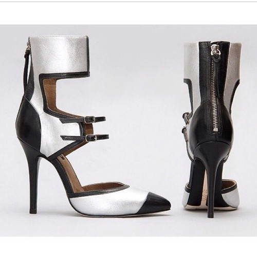 These are kinda cute &ndash;what do you think? @MarissaWebbNYC Metallic Alina Colorblocked Cut Out B