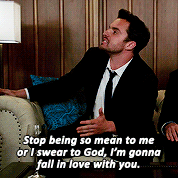 jakesjohnson: ♪ Nick Miller, yo, streets of Chicago, rough and tumble love, you my heart! ♪