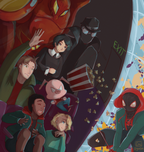 Movie Night!My final illustration for @into-the-spiderzine!