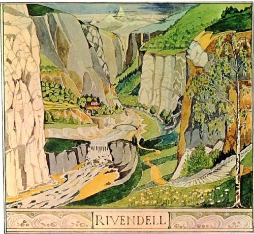 boomerstarkiller67: The Hobbit - art by J.R.R. Tolkien (1937-1938), illustrations 2, 5, 6, 7 and 9 c