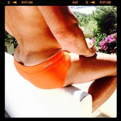 charliebymz:  FAN PHOTO : BEAUTIFUL view of @joshgrimm_fitnut filling out his #Charliebymz “Orange Square Cut Brief” #charliefan SHOP CLEARANCE SALE at www.charliebymz.com 