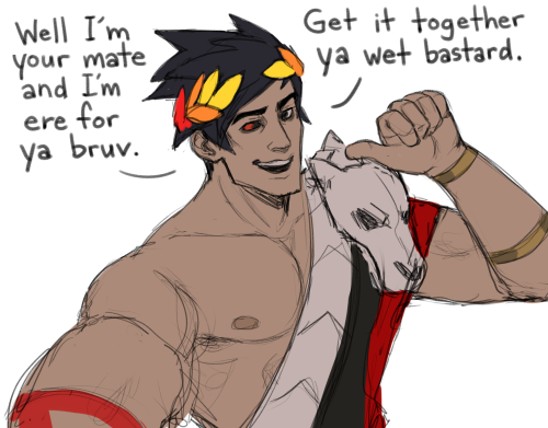 kirschade:How does Zagreus shower?? the same as you obviously first he gets nice and bloody then he 