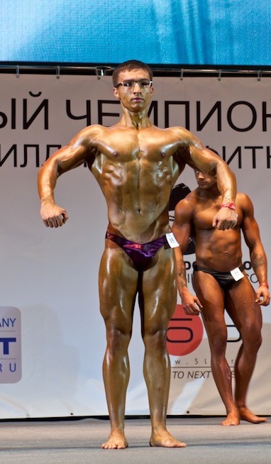 Bodybuilders wearing glasses