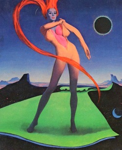 pulpdesire:  The Female ManBantam Books Q8765Published 1975Cover Artist: Morgan Kane “Across the boundaries of alternate worlds, beyond all sexual barriers, comes the only kind of man there is.” 