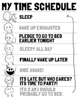 9gag:  My daily schedule! 